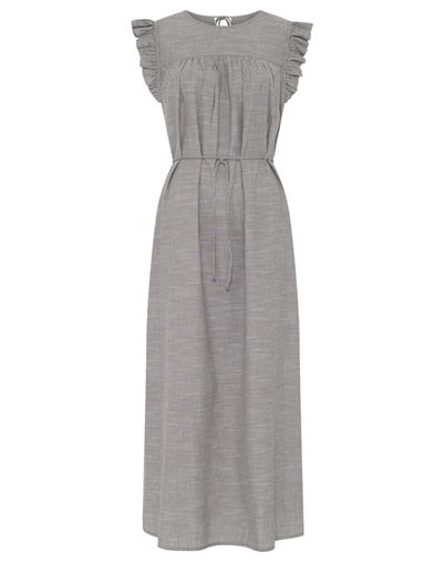 Frau - Stockholm Long Kjole - Coffee Quartz Stripe